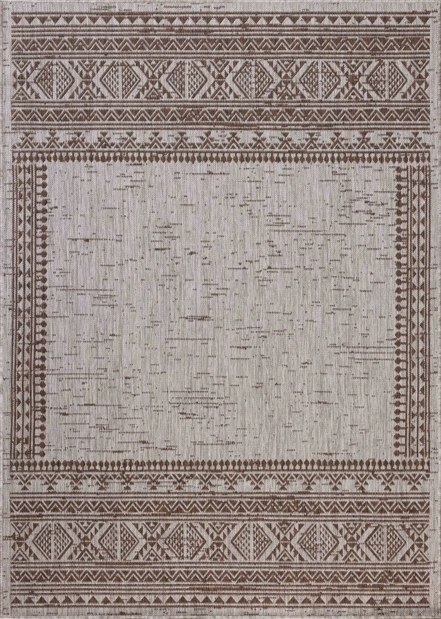 Loloi Easton ESN-01 Coffee / Dove Rug - main flat