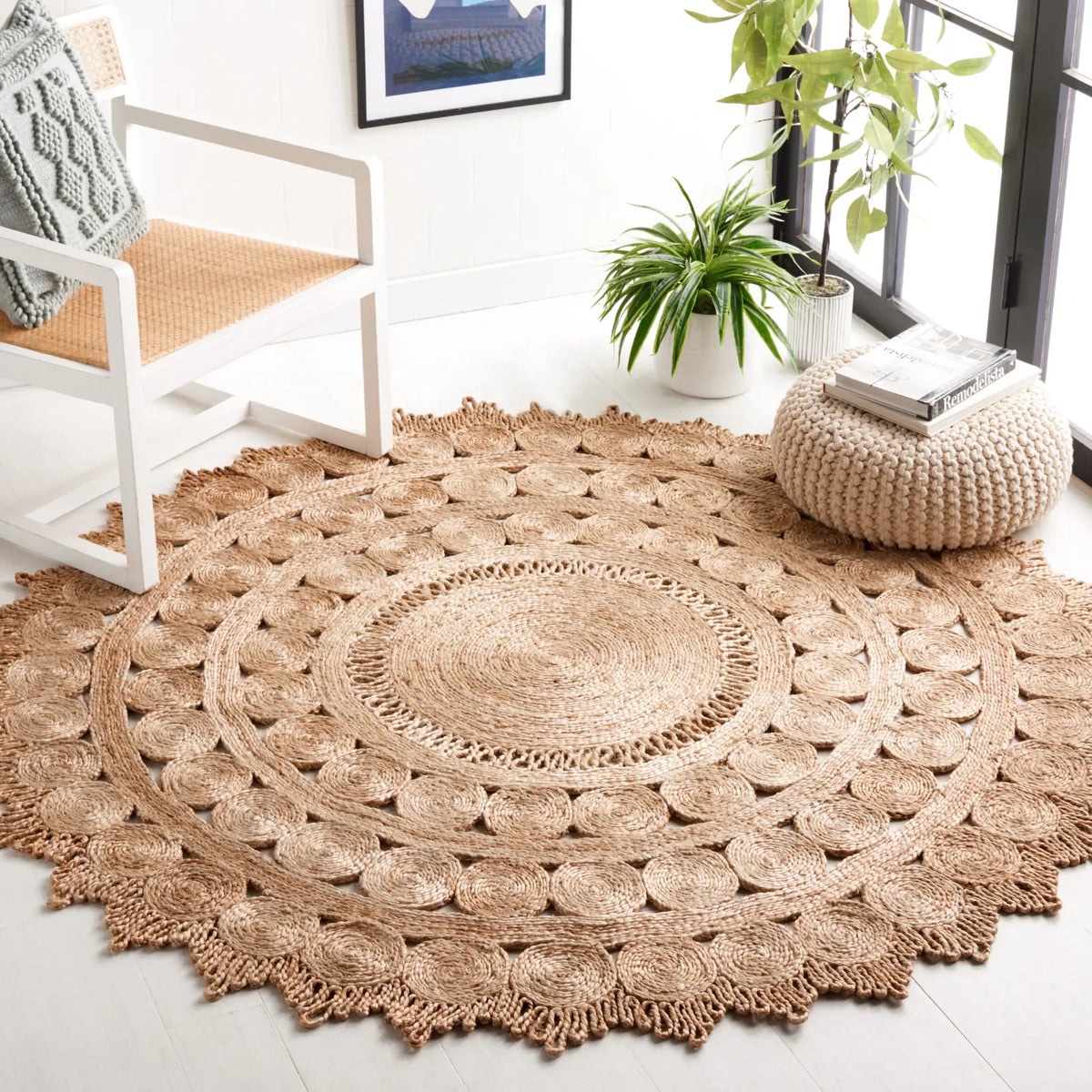 Safavieh Natural Fiber 6'-0" x 6'-0" Rug in Natural