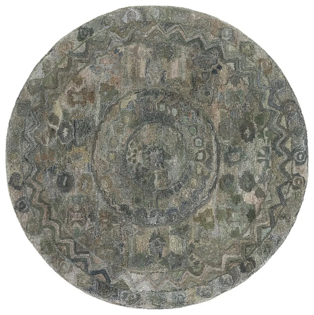 Safavieh Anatolia 6'-0" x 6'-0" Rug in Dark Green / Brown