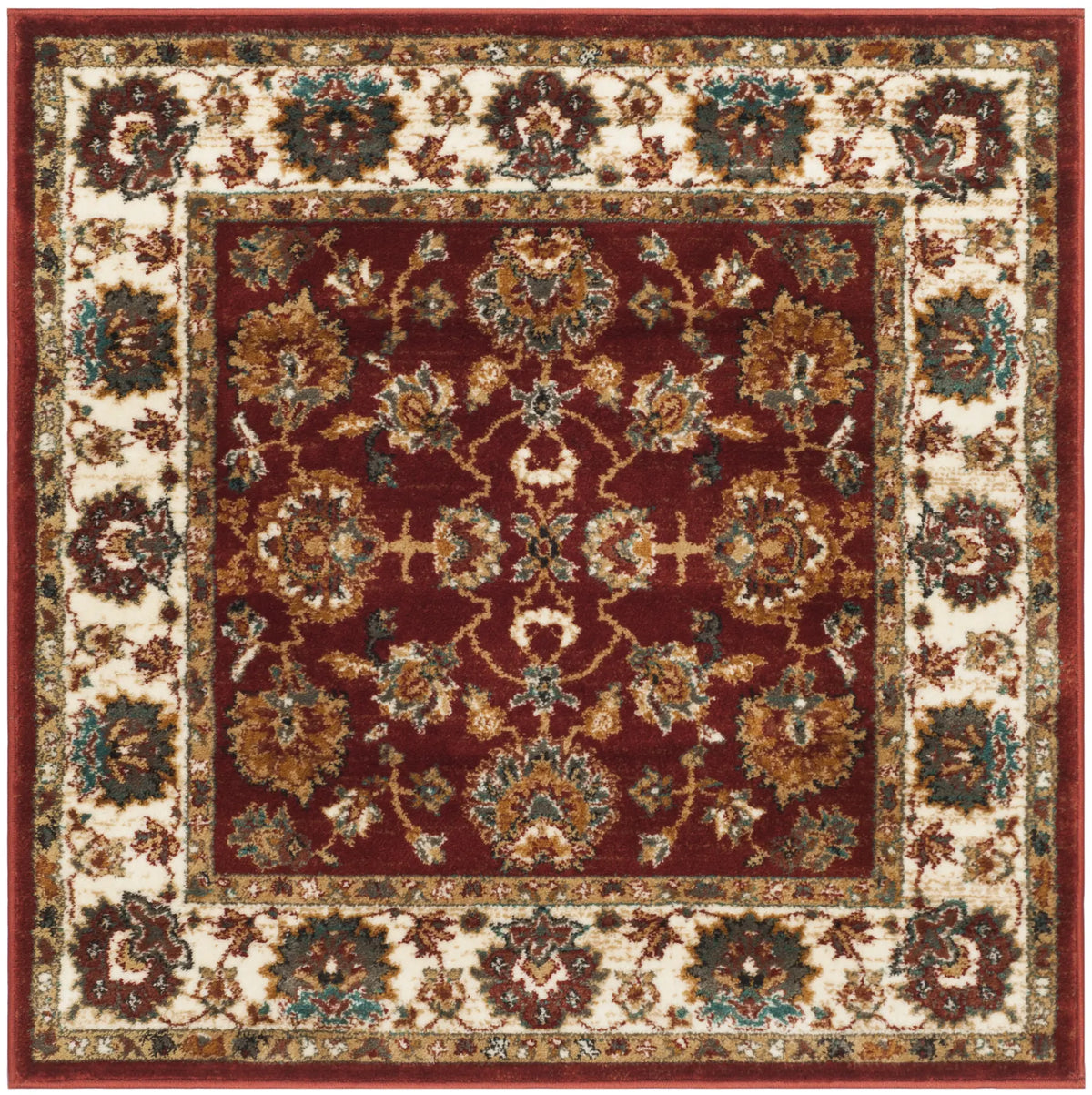 Safavieh Summit 4'-0" x 4'-0" Rug in Red / Ivory