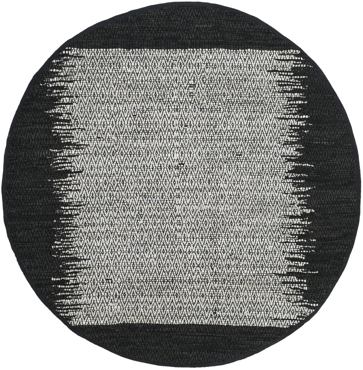 Safavieh Vintage Leather 6'-0" x 6'-0" Rug in Light Grey / Black