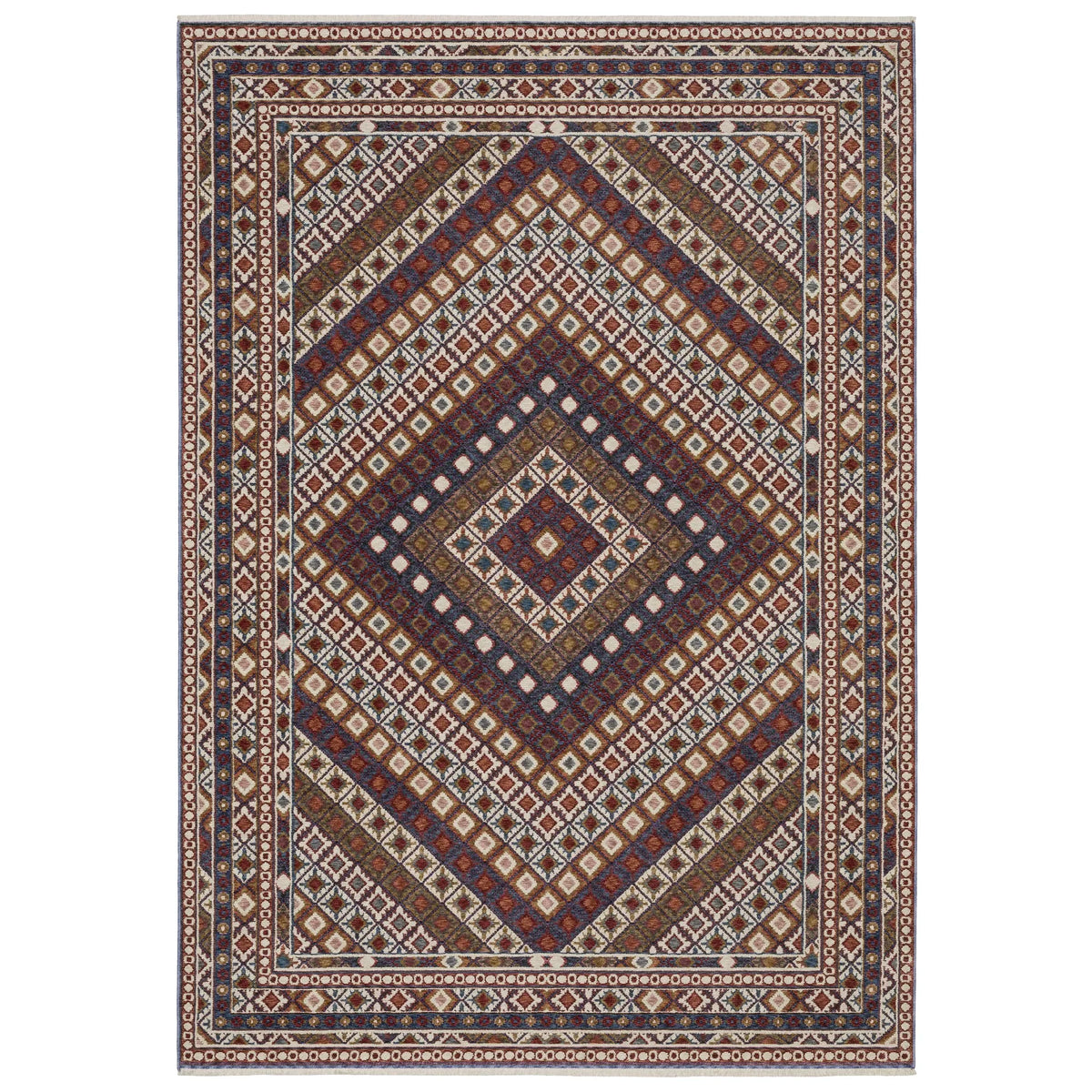 Oriental Weavers Sphinx HASTINGS HA08B Multi Geometric Rugs - main flat