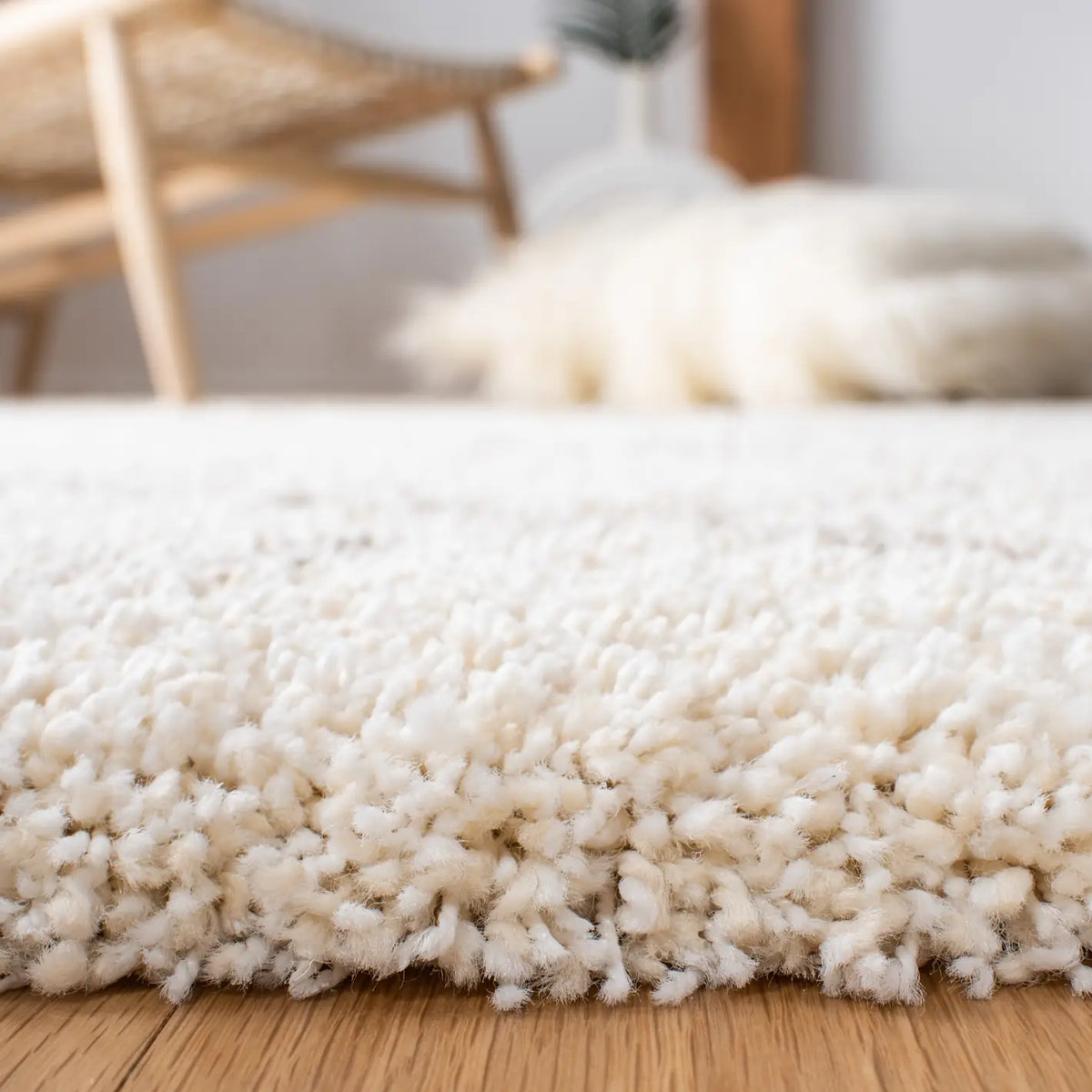 Safavieh Hudson Shag 4'-0" x 6'-0" Rug in Ivory / Beige