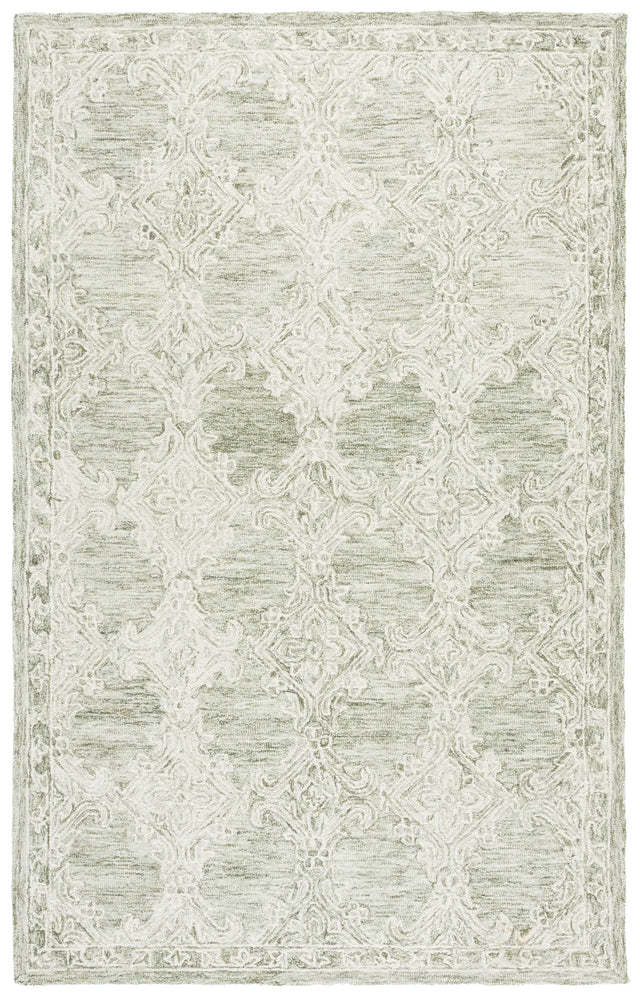 Safavieh Abstract 4'-0" x 6'-0" Rug in Green / Ivory