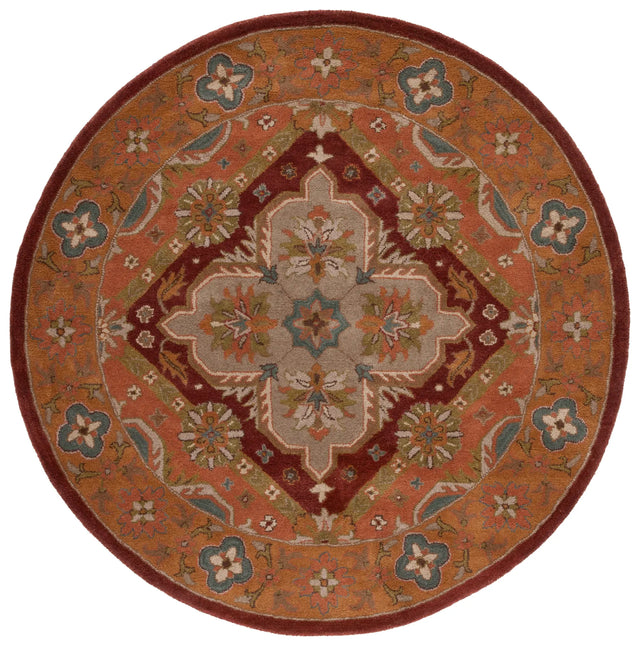 Safavieh Heritage 6'-0" x 6'-0" Rug in Rust
