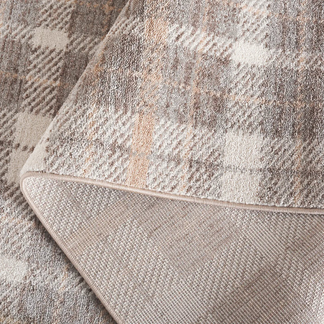 Safavieh Oxford Plaids 300 4'-0" x 6'-0" Rug in Light Grey / Grey