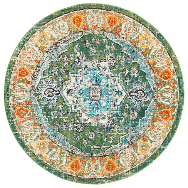 Safavieh Monaco 6'-7" x 6'-7" Rug in Green / Turquoise
