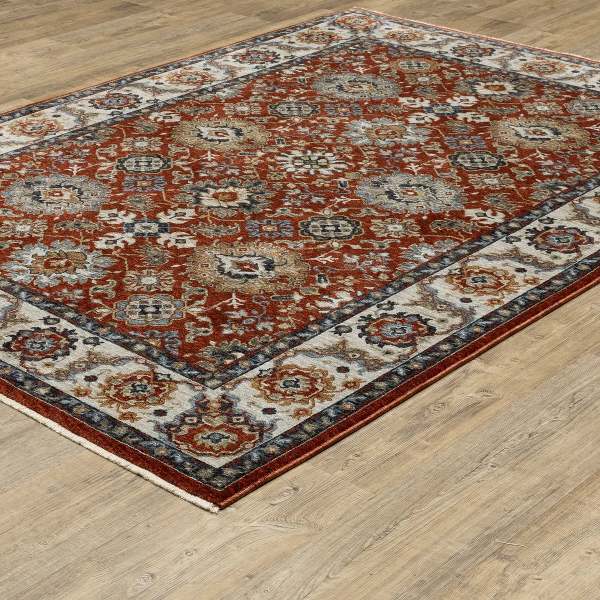 Oriental Weavers Sphinx Aberdeen 562R1 Red/ Ivory Rugs - angle detail