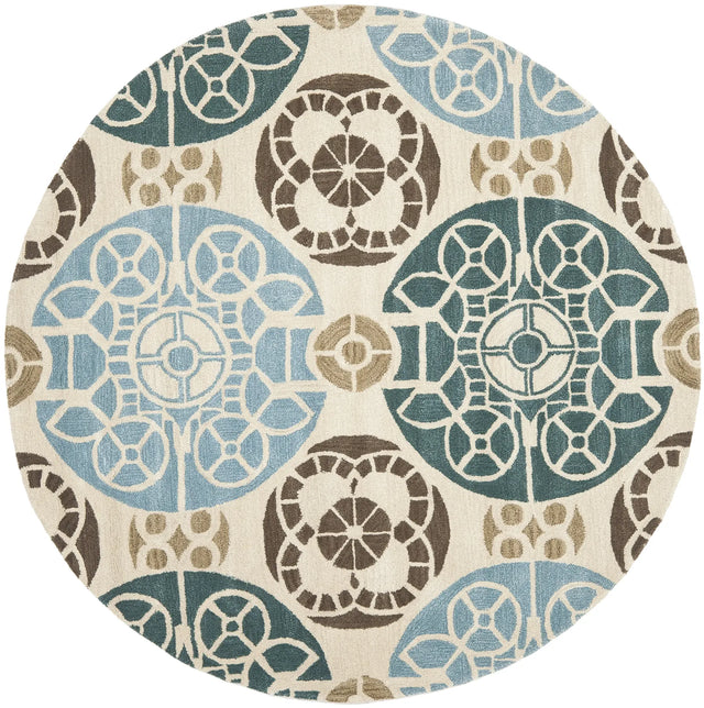 Safavieh Wyndham 7'-0" x 7'-0" Rug in Beige / Blue