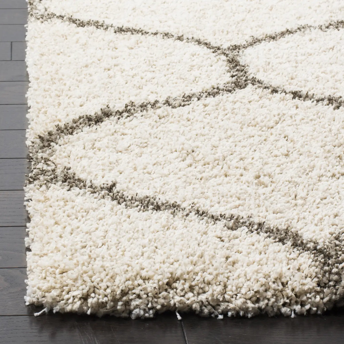 Safavieh Hudson Shag 6'-0" x 9'-0" Rug in Ivory / Grey