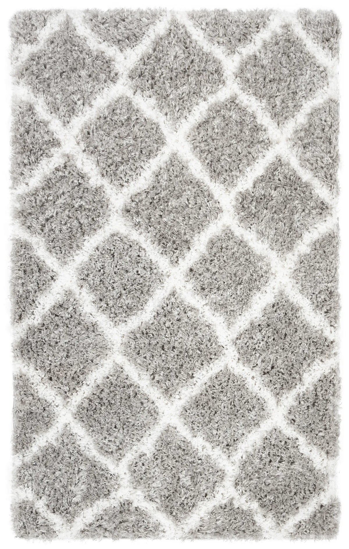 Safavieh Indie Shag 3'-0" x 5'-0" Rug in Grey / Ivory