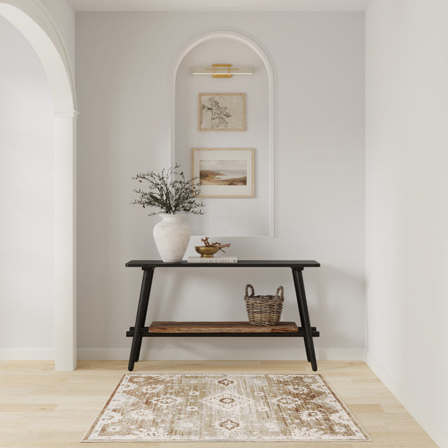 Nourison Astra Machine Washable ASW19 Machine Made Copper Rug