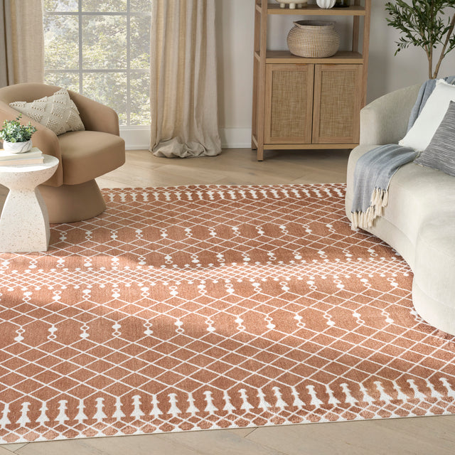 Nourison Astra Machine Washable ASW10 Machine Made Copper Rug