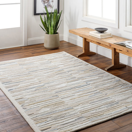 Surya Dreamscape Dsp-2300 Warm Grey, Ash, Light Silver, Light Grey, Pewter, Khaki Rug.