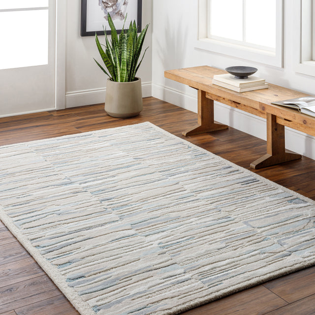 Surya Dreamscape Dsp-2301 Ash, Light Silver, Pale Slate, Metallic - Silver, Pewter Rug.