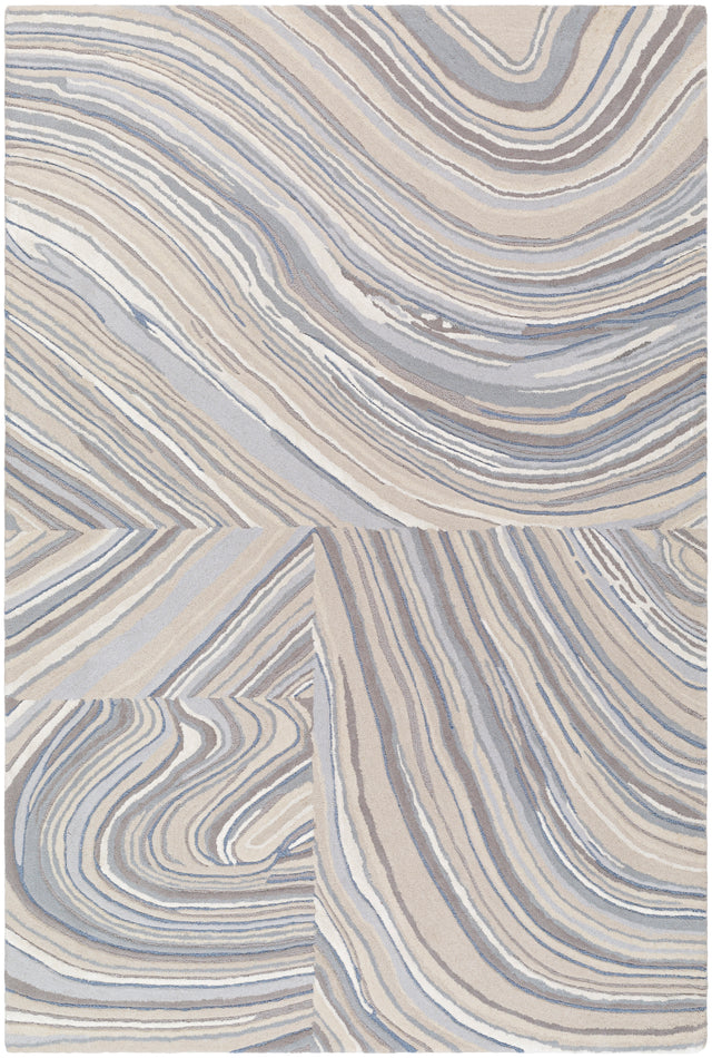 Surya Dreamscape Dsp-2302 Pale Slate, Light Silver, Metallic - Silver, Pewter Rug.