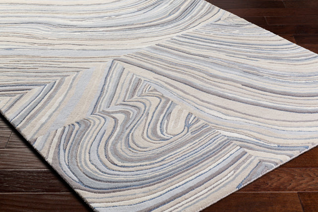 Surya Dreamscape Dsp-2302 Pale Slate, Light Silver, Metallic - Silver, Pewter Rug.