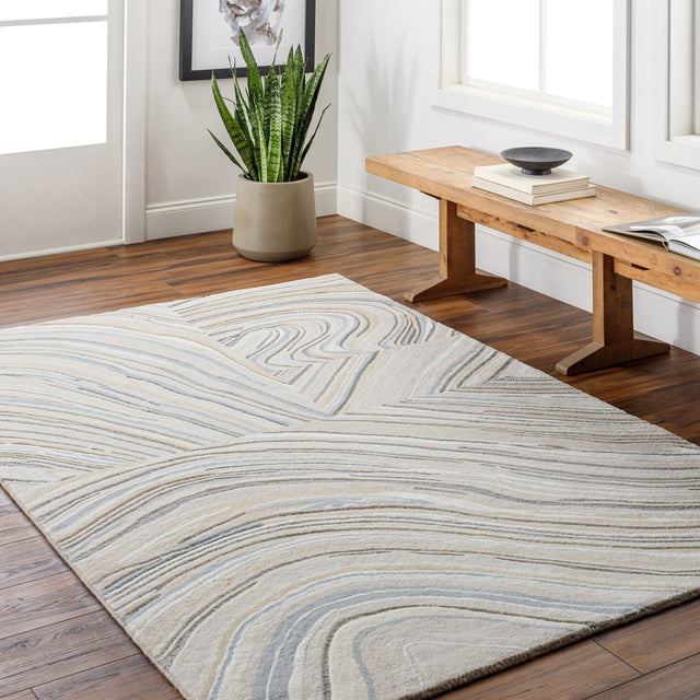 Surya Dreamscape Dsp-2303 Ash, Light Silver, Slate Grey Taupe, Metallic - Silver, Pewter Rug.