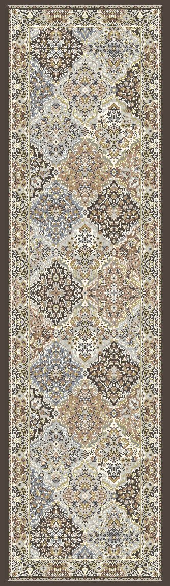 Dynamic Rugs Ancient Garden 57008 Brown/Blue Rug.