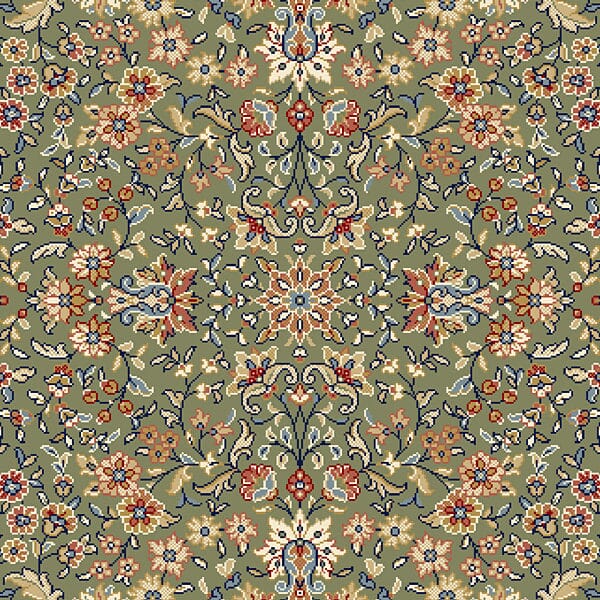 Dynamic Rugs Ancient Garden 57078 Green / Ivory Rugs.