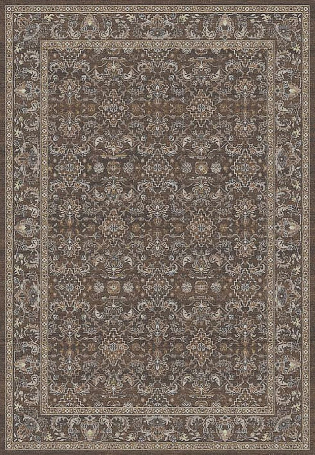 Dynamic Rugs Ancient Garden 57276 Dark Brown/Beige/Blue Rug.