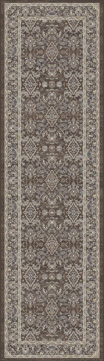 Dynamic Rugs Ancient Garden 57276 Dark Brown/Beige/Blue Rug.