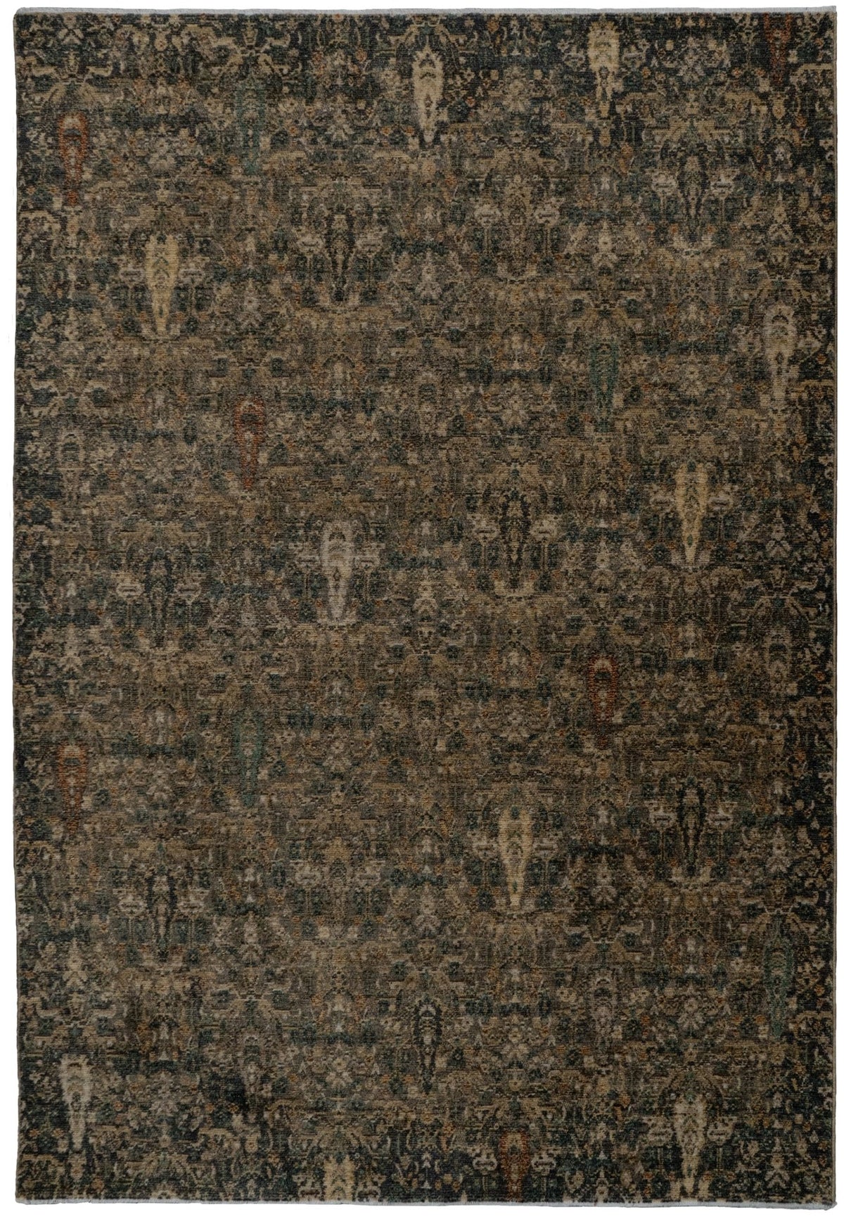 Dynamic Rugs Atlanta 11760 Power Loomed Traditional Black/Ivory/Multi Rug