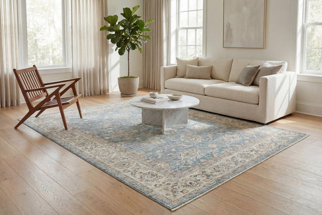 Dynamic Rugs Autumn 10920 Power Loomed Traditional Blue/Beige Rug