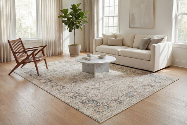 Dynamic Rugs Autumn 10922 Power Loomed Traditional Beige/Brown/Blue Rug