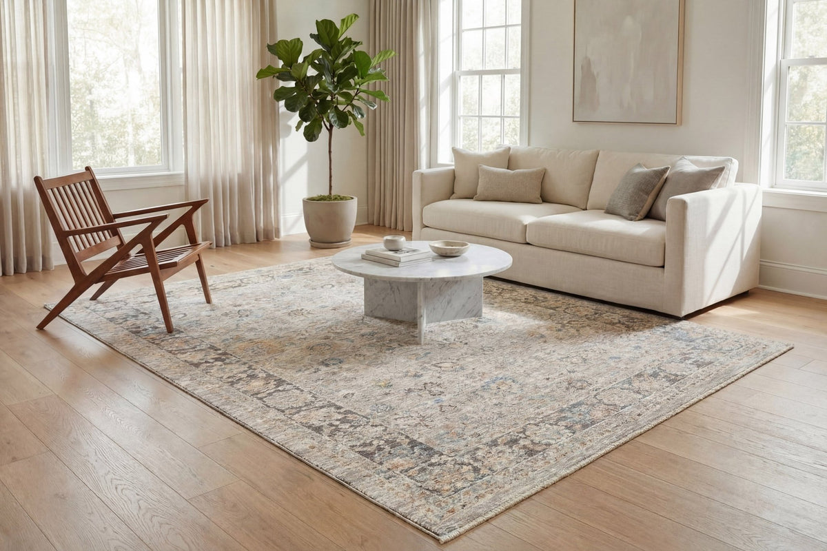 Dynamic Rugs Autumn 10922 Power Loomed Traditional Beige/Brown/Blue Rug