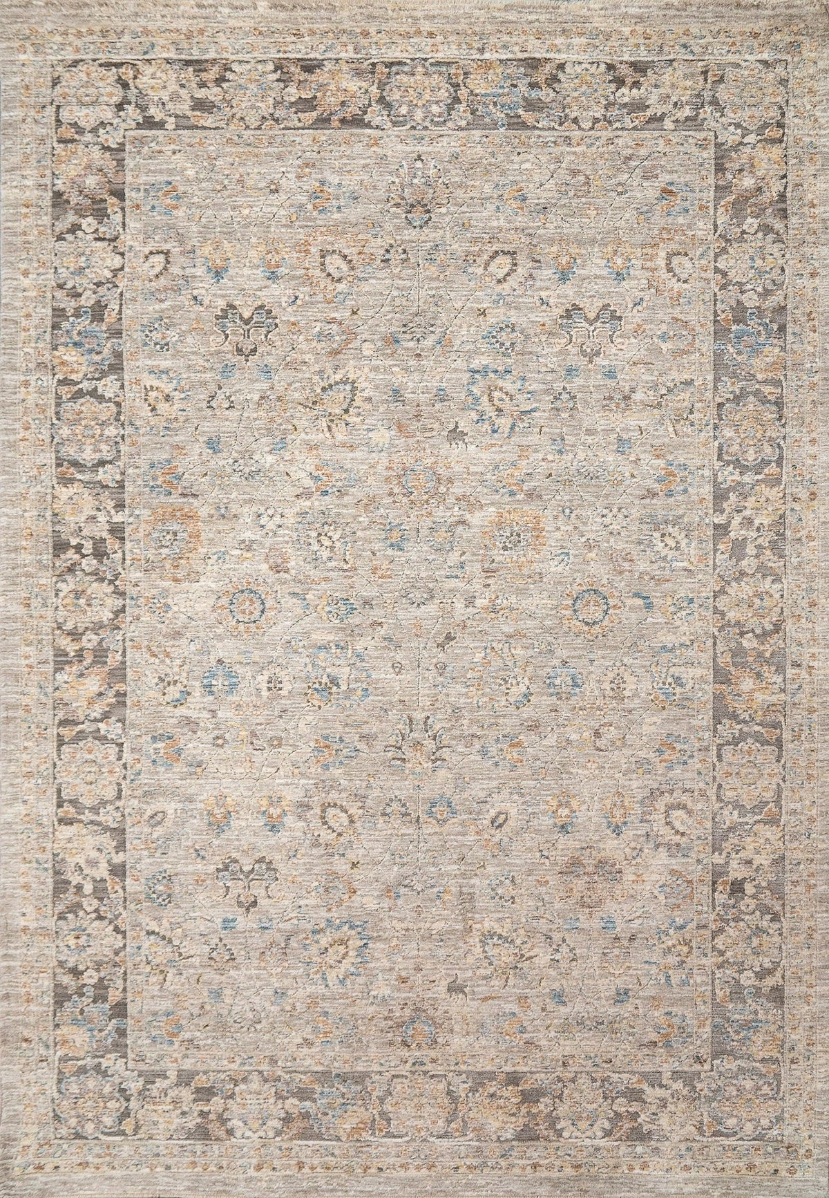 Dynamic Rugs Autumn 10922 Power Loomed Traditional Beige/Brown/Blue Rug