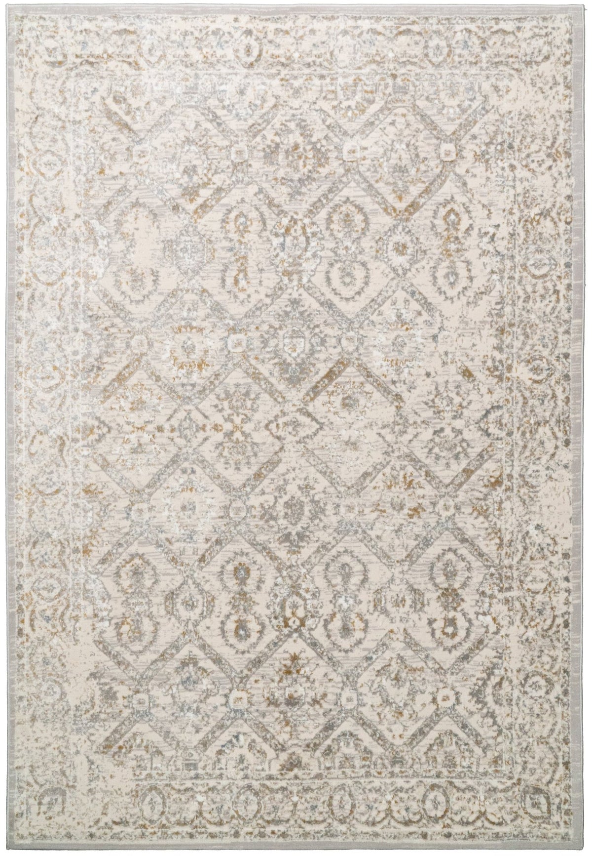 Dynamic Rugs Azure 12582 Power Loomed Transitional Ivory/Beige/Grey Rug