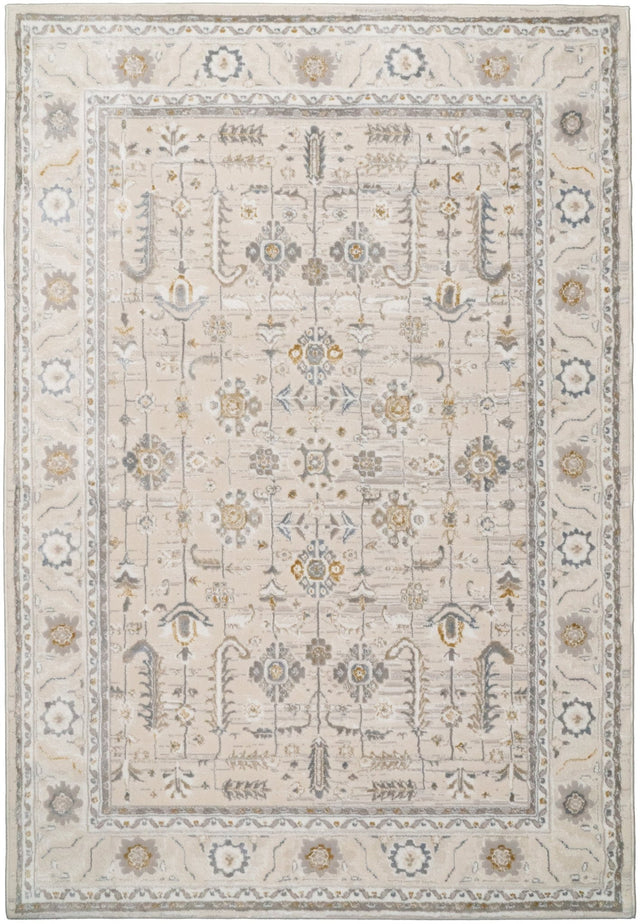 Dynamic Rugs Azure 12584 Power Loomed Traditional Ivory/Grey/Blue Rug