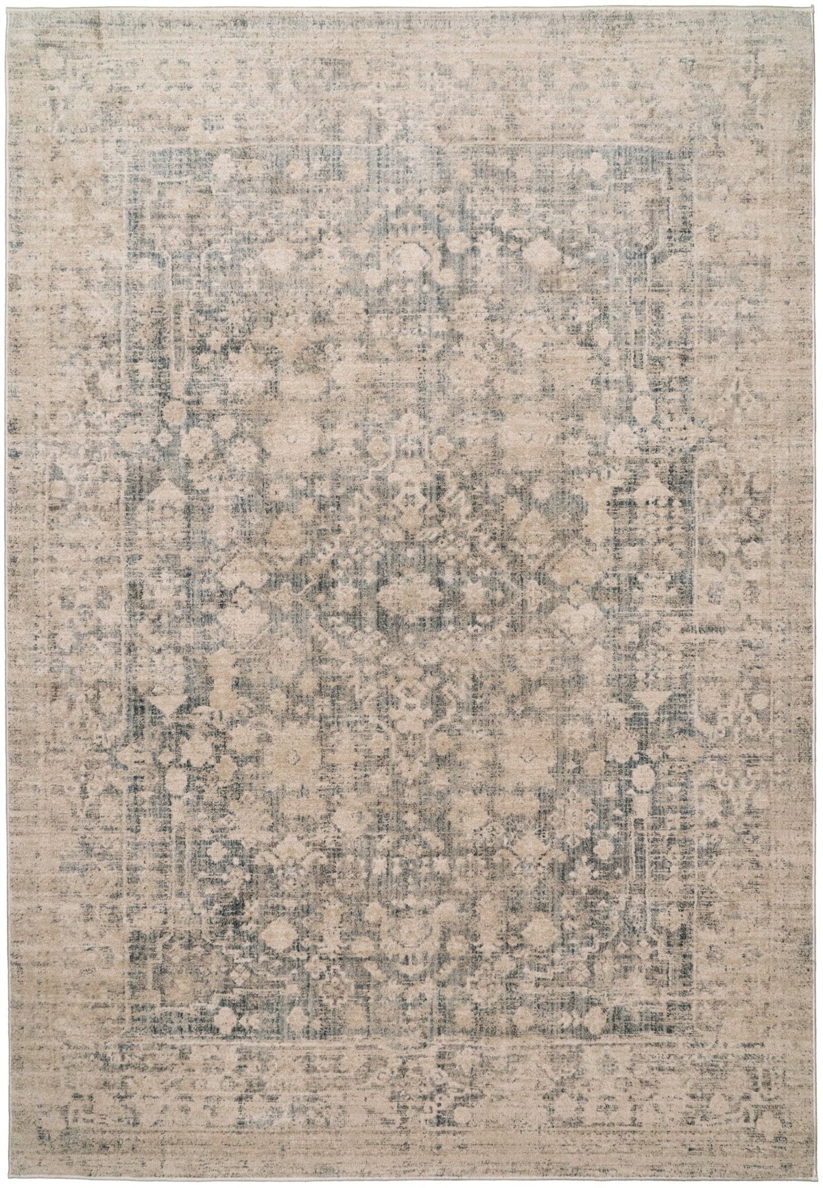 Dynamic Rugs Bloomfield 19603 Power Loomed Transitional Grey/Cream Rug