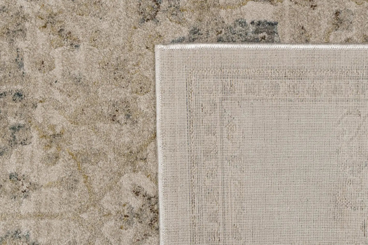 Dynamic Rugs Bloomfield 19606 Power Loomed Traditional Beige/Grey/Cream Rug - Corner