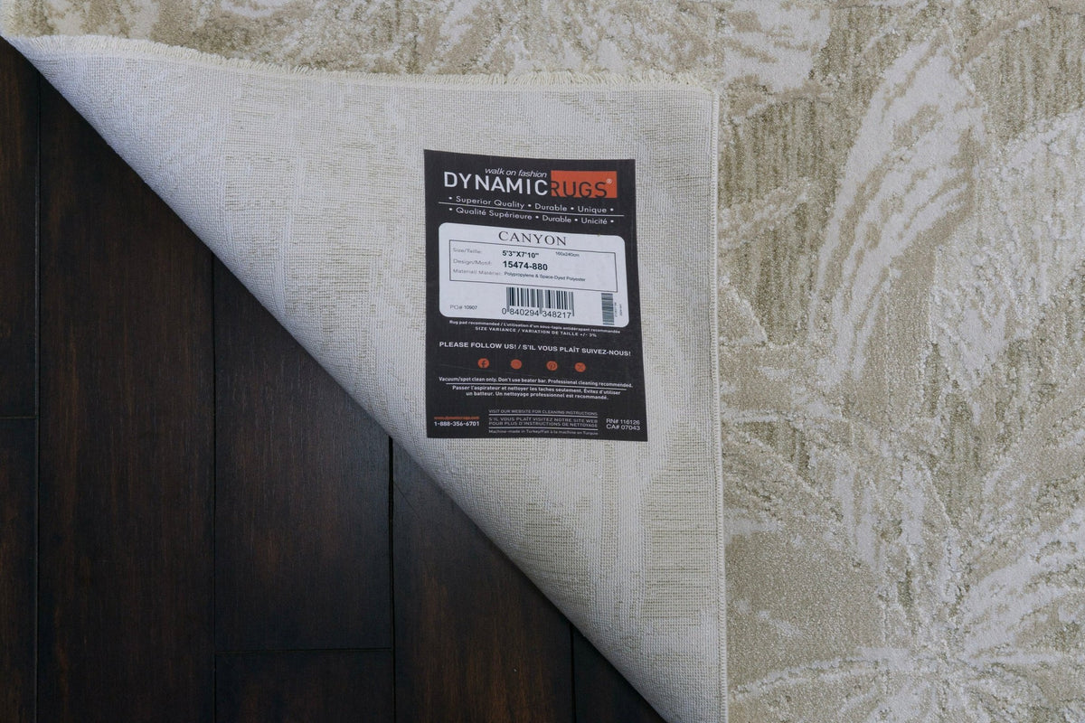Dynamic Rugs Canyon 15474 Power Loomed Modern Beige/Light Beige Rug