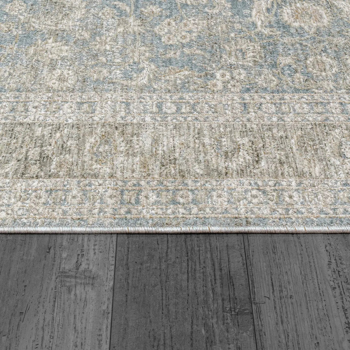 Dynamic Rugs Dharma 12040 Power Loomed Transitional Light Blue/Beige Rug - Pile