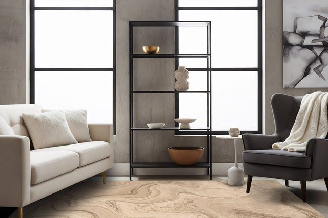 Dynamic Rugs Eclipse 63436 Power Loomed Modern Beige Rug
