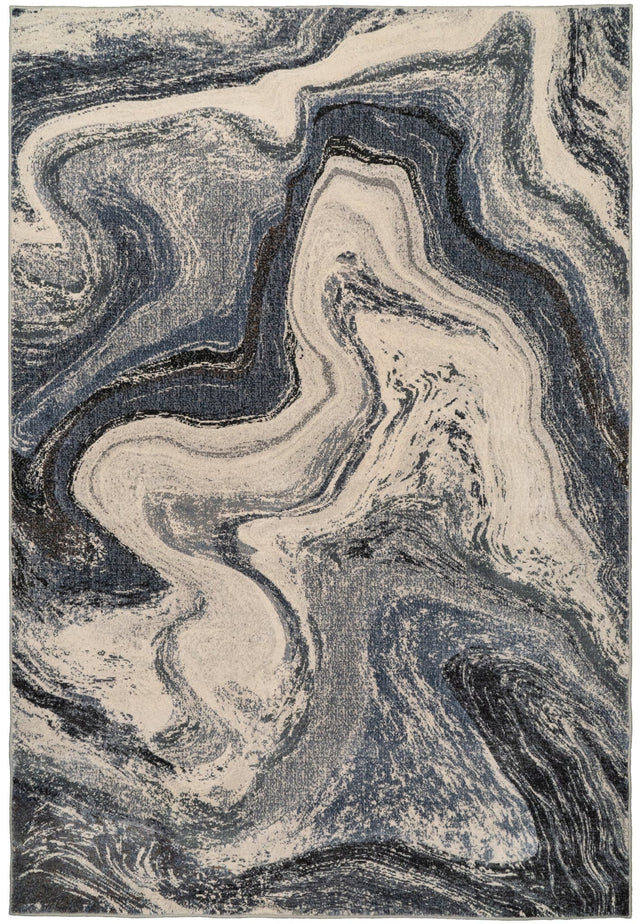 Dynamic Rugs Eclipse 63436 Power Loomed Modern Grey/Cream Rug