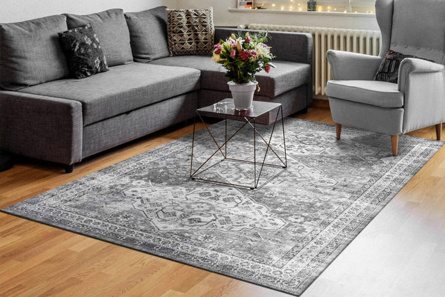Dynamic Rugs Elise 6300 Power Loomed Traditional Grey Rug