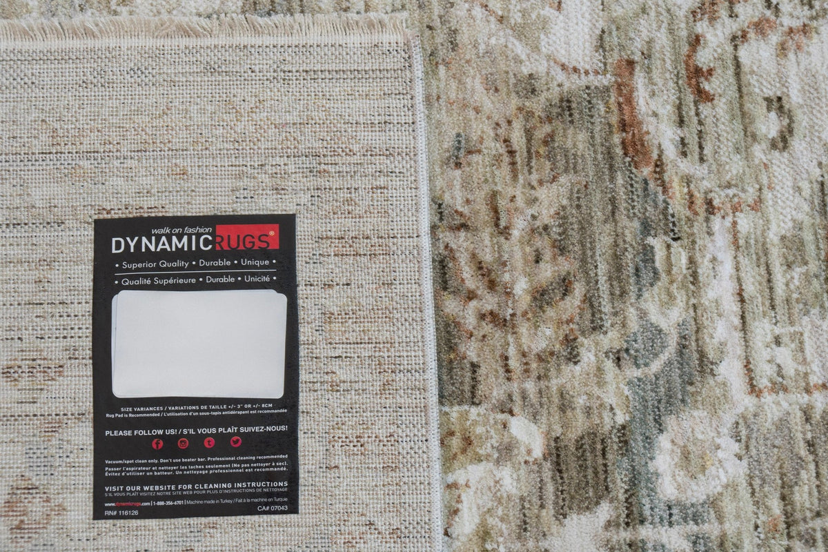 Dynamic Rugs Flare 14740 Power Loomed Traditional Beige/Grey/Ivory Rug