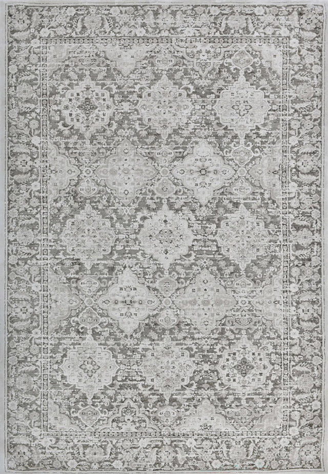 Dynamic Rugs Hamilton 10605 Power Loomed Traditional Grey/Dark Grey Rug