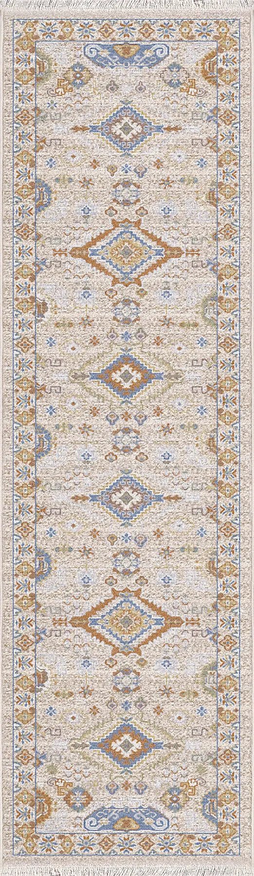 Dynamic Rugs Juno 6886 Power Loomed Traditional Ivory/Multi Rug - Runner