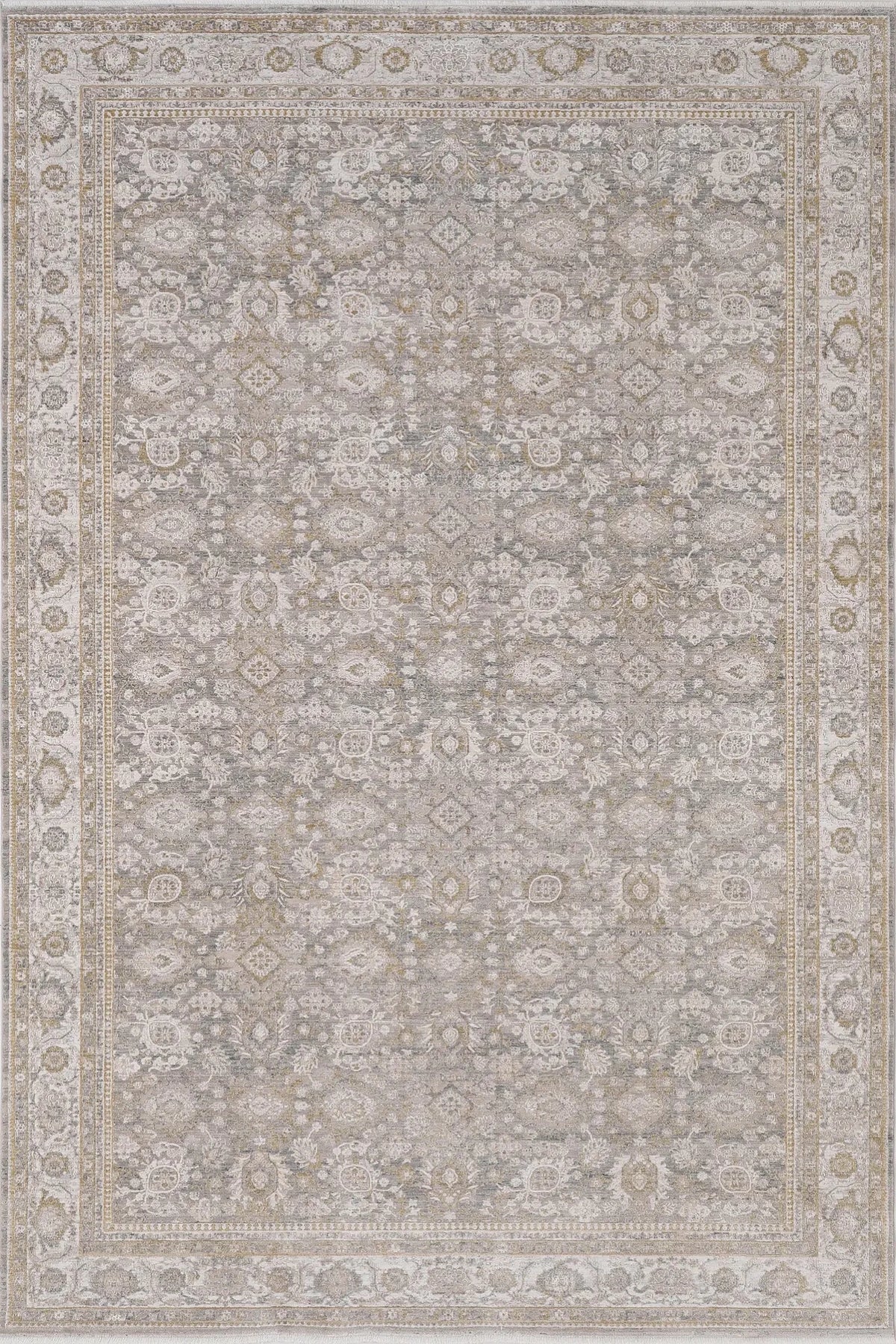 Dynamic Rugs Lara 14623 Power Loomed Traditional Beige/Grey/Cream Rug - Rectangular