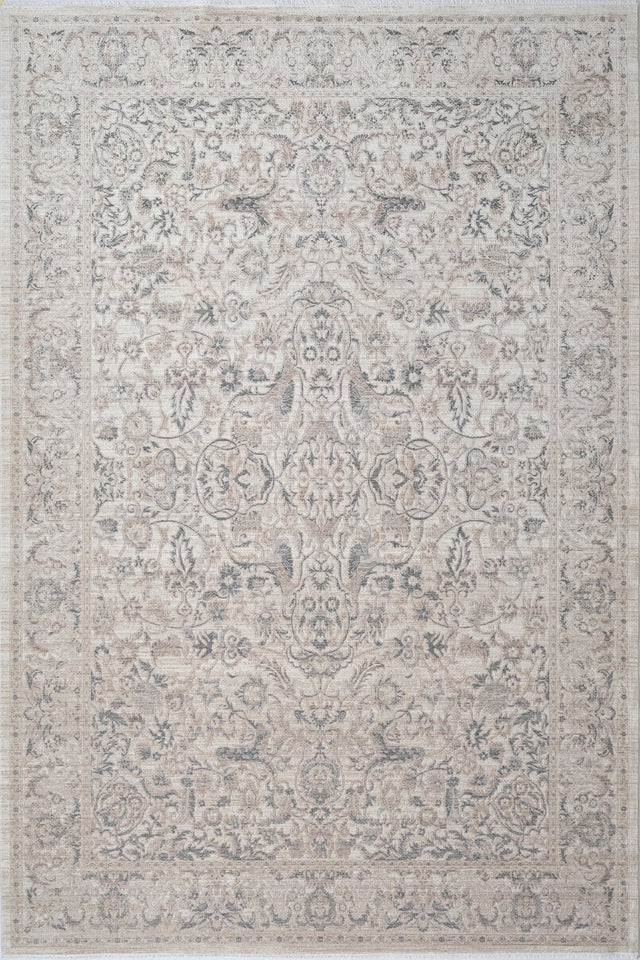 Dynamic Rugs Lara 14626 Power Loomed Traditional Ivory/Beige/Grey Rug