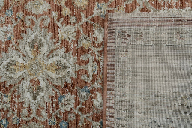 Dynamic Rugs Luminous 17603 Power Loomed Traditional Rust/Cream Rug