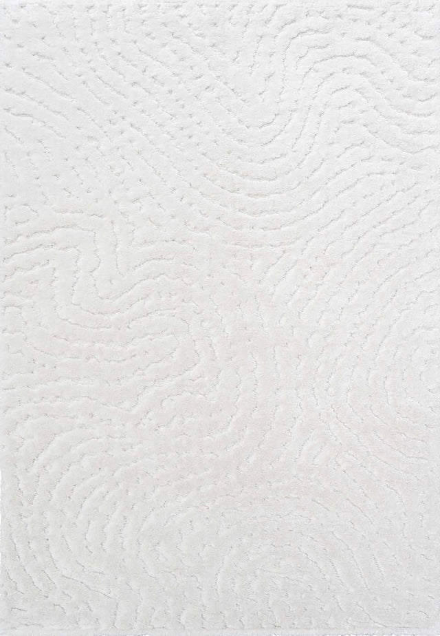 Dynamic Rugs Masai 14024 Power Loomed Modern White Rug