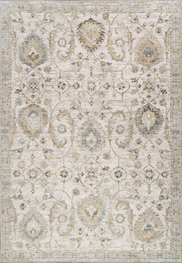 Dynamic Rugs Milano 12500 Power Loomed Transitional Grey/Beige/Dark Grey Rug