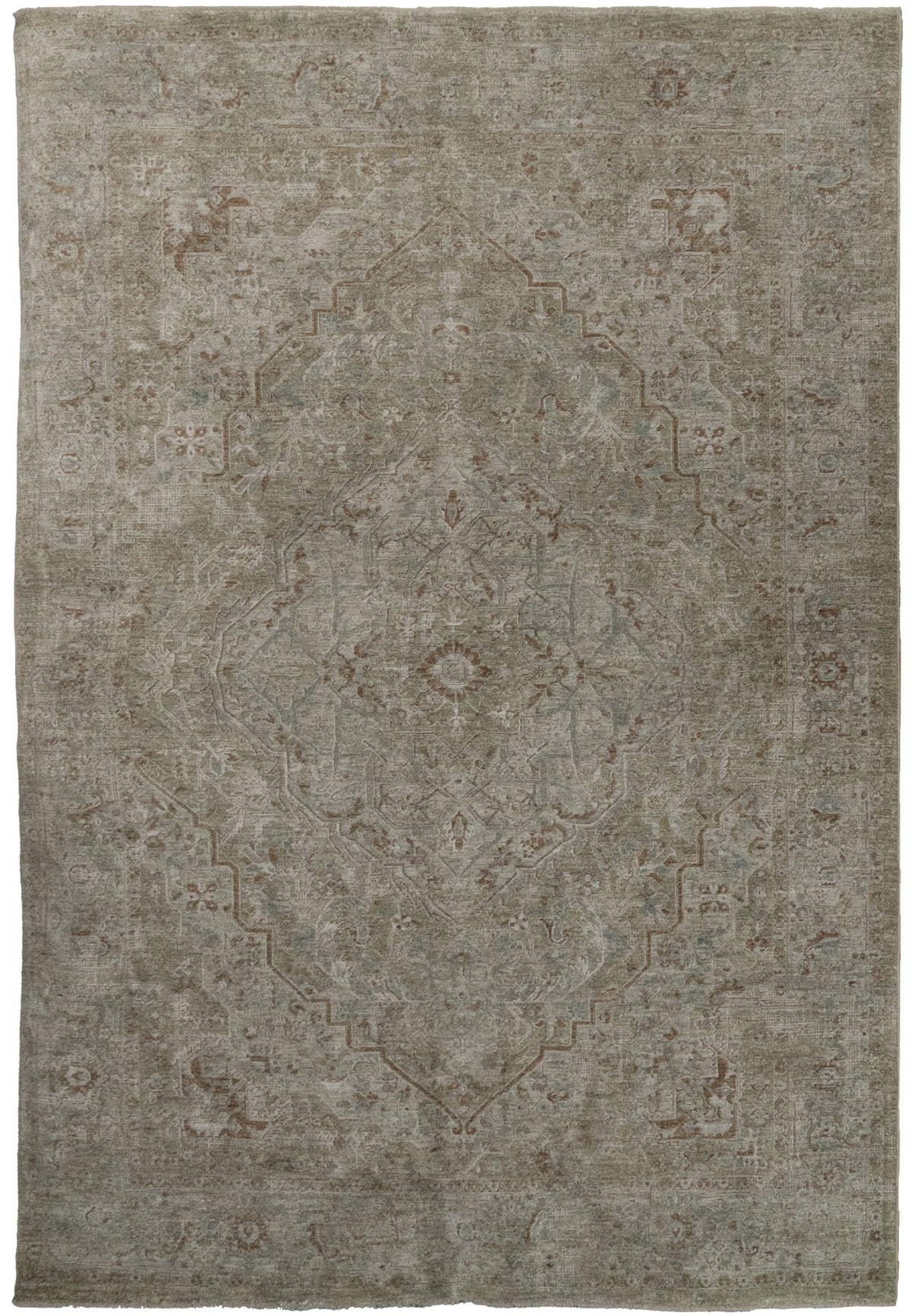 Dynamic Rugs Pacific 15941 Power Loomed Transitional Beige/Cream/Coral Rug