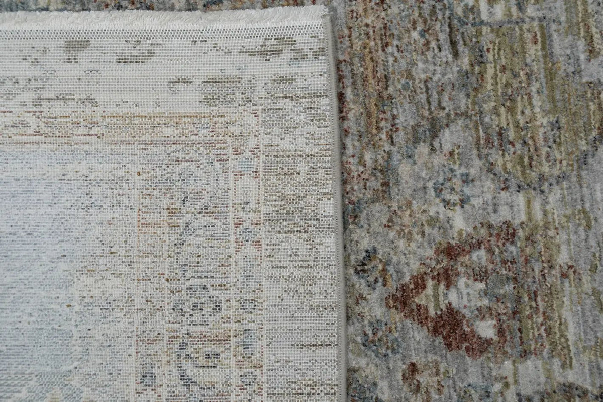 Dynamic Rugs Pandora 17652 Power Loomed Transitional Rust/Blue/Multi Rug - Corner